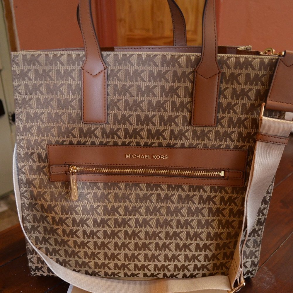 Michael Kors Kenly Large Tote Brown/Beige